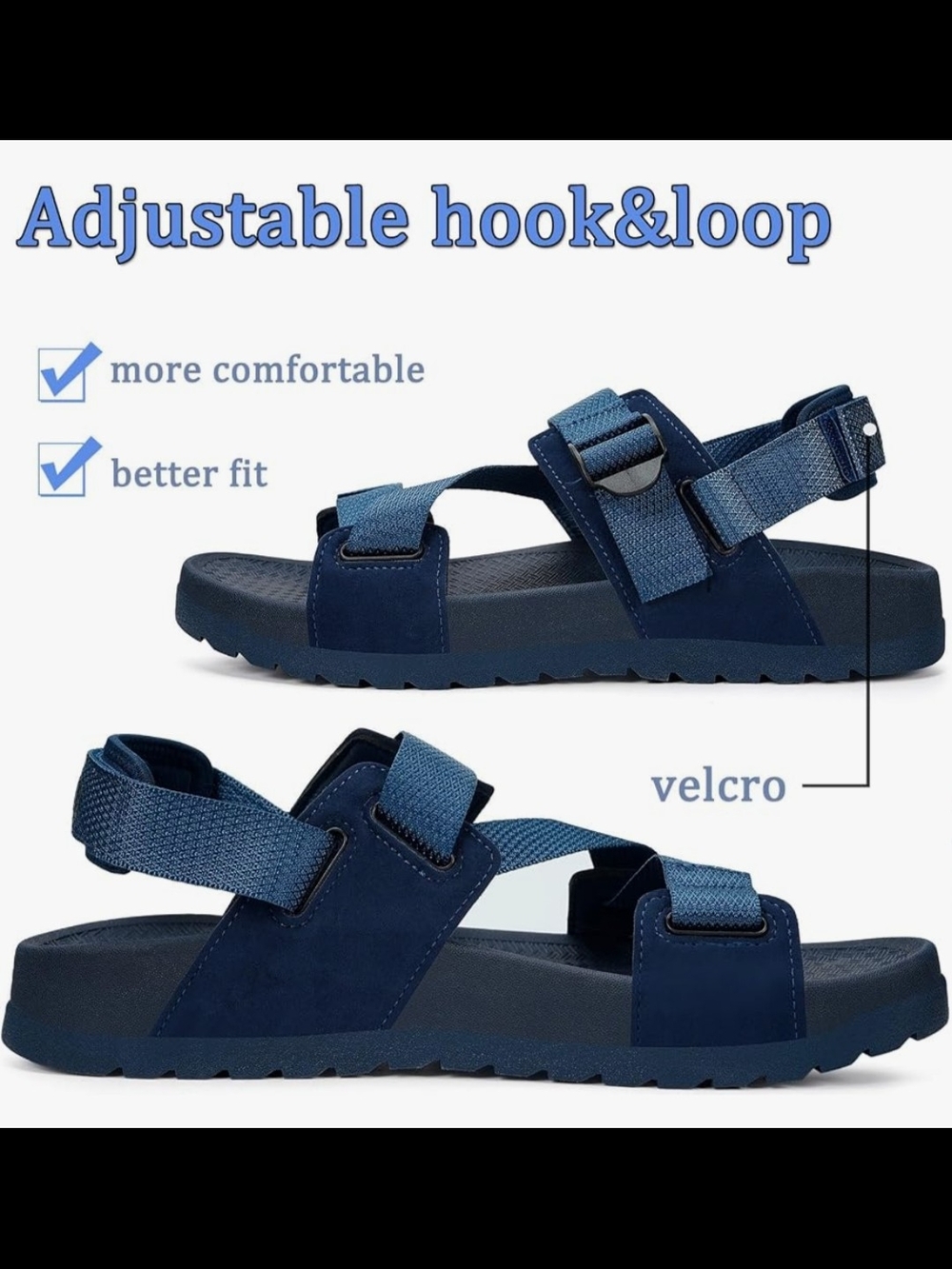 New Unisex  Adjustable Army Green Velcro Strap Sandals